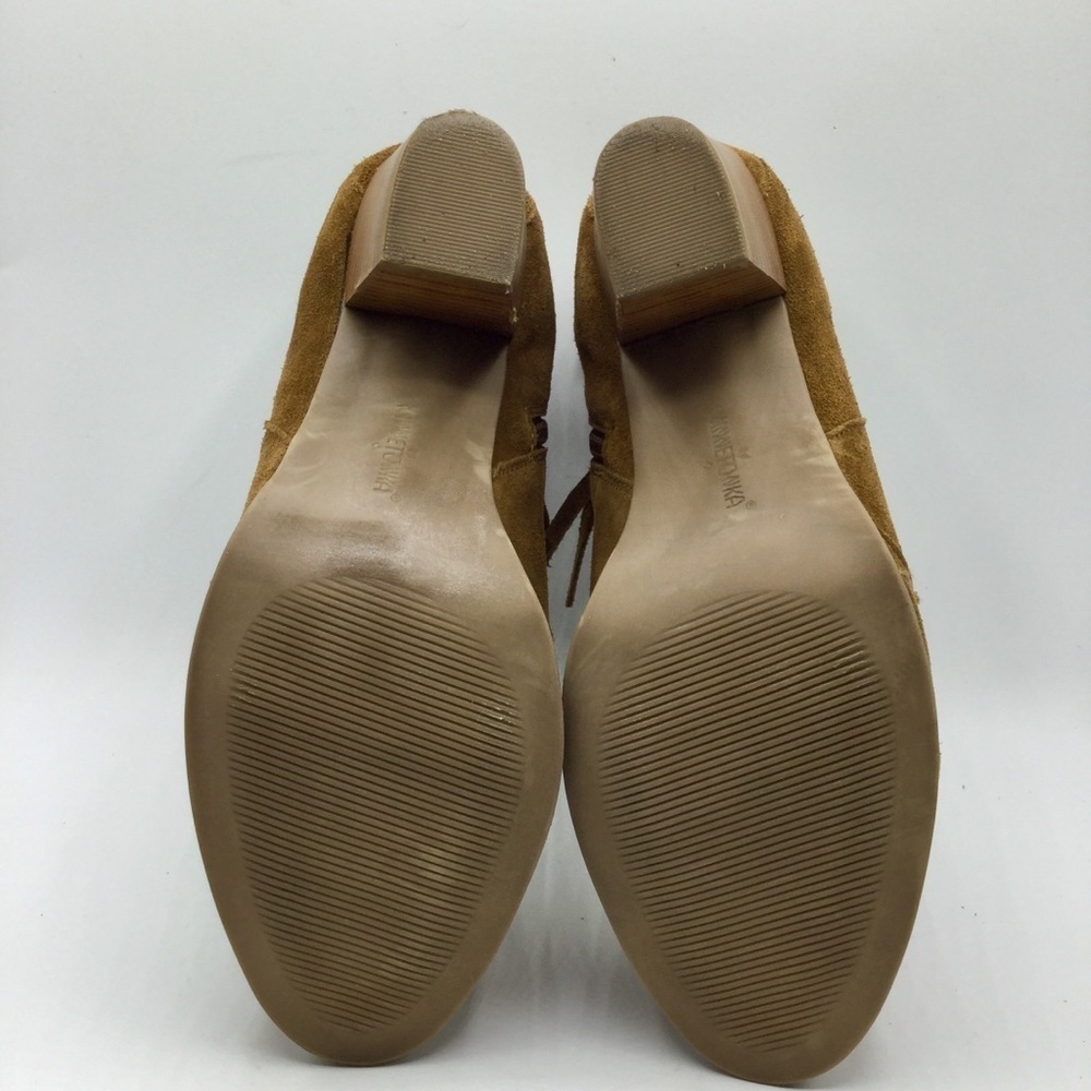 Minnetonka Brown Ankle Booties with Tassel Zipper - Picture 9 of 13
